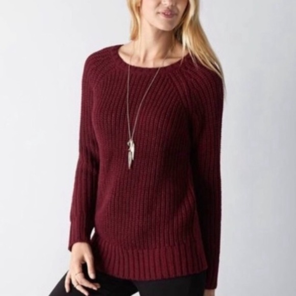 ✨3/$30✨ American Eagle Burgundy Knit Jegging Sweater | XS - Picture 6 of 6